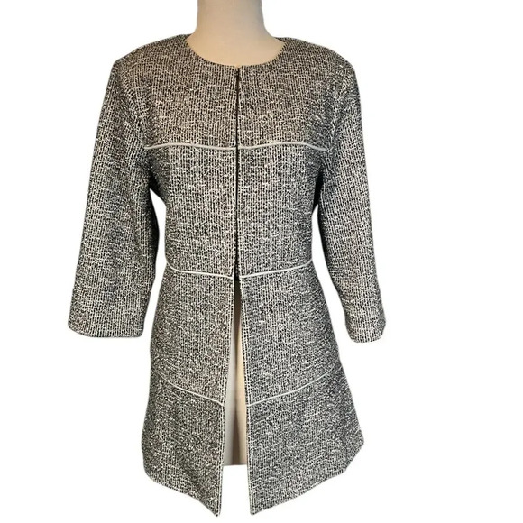 Cabi The Times Jacket Sz Medium Preppy Outerwear Outdoors Workwear Black/White - Picture 2 of 12